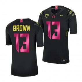 Oregon Ducks Stomp Out Cancer Anthony Brown #13 Black Men's Alternate Limited Jersey