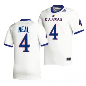Devin Neal Kansas Jayhawks 2022 Premier Football Jersey Men's White #4 Uniform