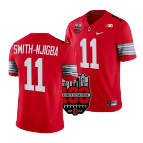 100th Anniversary Ohio State Buckeyes Jaxon Smith-Njigba #11 Scarlet Men's Woody Football Jersey