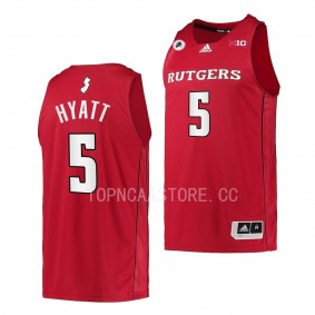 Aundre Hyatt #5 Rutgers Scarlet Knights Swingman Basketball Jersey 2022-23 Scarlet