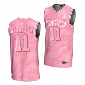Virginia Cavaliers Isaac McKneely Pink #11 Lightweight Basketball Jersey Unisex