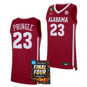 Nick Pringle Alabama Crimson Tide #23 Crimson 2024 NCAA March Madness Final Four Jersey Men Mens Basketball